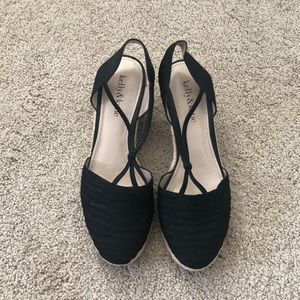 Kelly & Katie Black Wedges